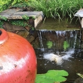 Another example of a raised gravel bog filter.