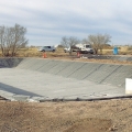 Reinforced EPDM was used to line a fish hatchery pond in Dexter, New Mexico.