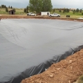 This PVC pond liner was installed by a professional liner company.
