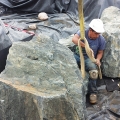 When working with larger stones, always take care to protect the liner.
