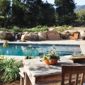 An NSP in Ojai, California with traditional pool optics, featured on Animal Planet’s The Pool Master (Photo courtesy of California BioNova and Animal Planet).
