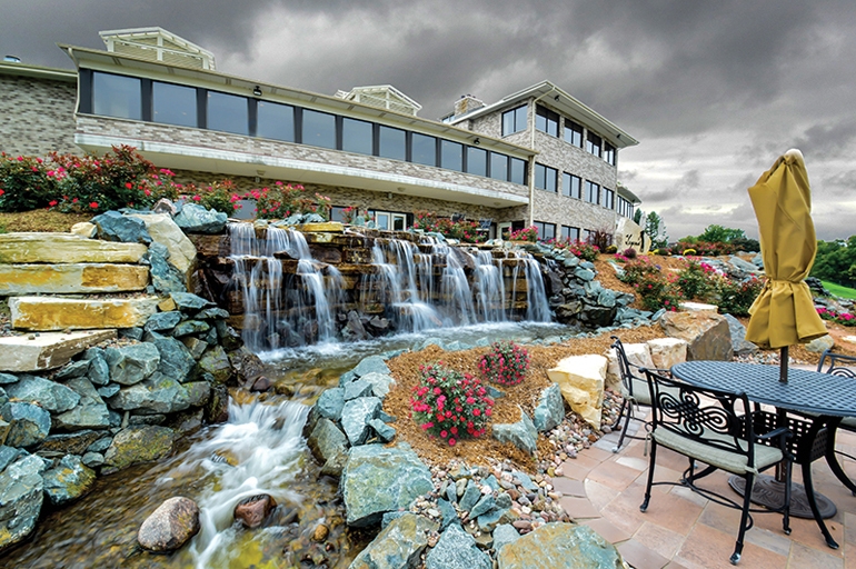 Aquatica and Dean Pipito's team won the best overall design with this pond waterfall at the Merrill Hills Golf Club.