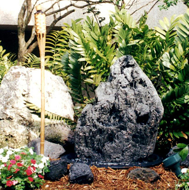 Bottom: A 5-foot sculpted pond fountain.  (Click image to expand)