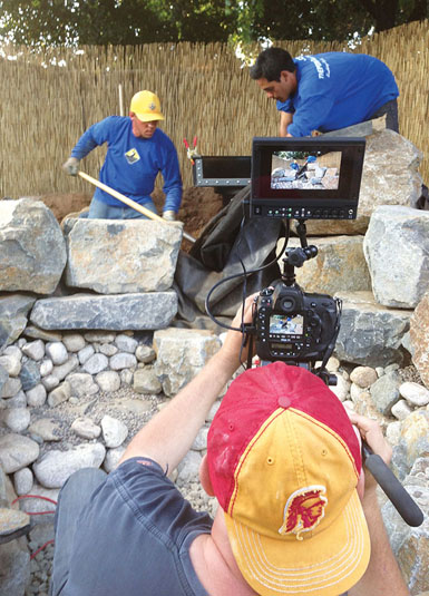 The "How To Build A Fish Pond" series was the first time they started using multiple lenses during a video production. 