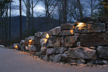 stone landscape light