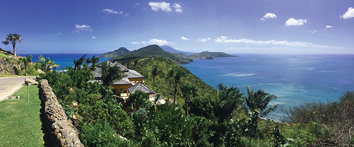 home on a cliff on St. Kitts