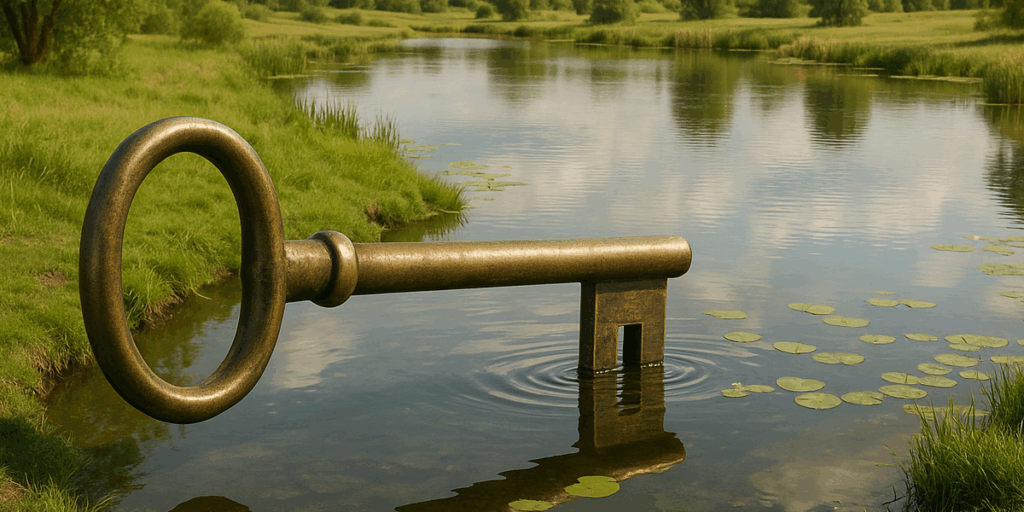 key in pond