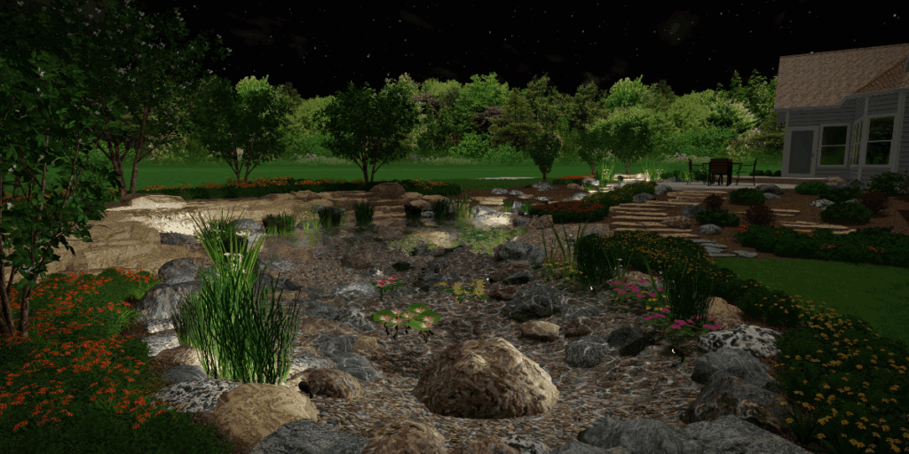3d pond image