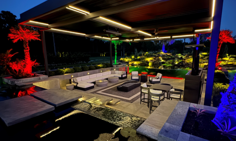 
Texas 360-koi pond at night
