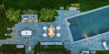 aerial photo over water
